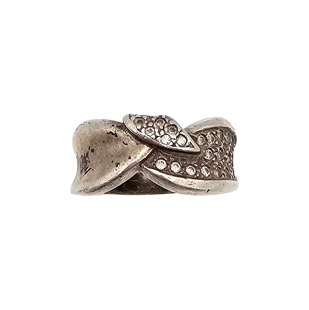 DQ Cubic Zirconia Sterling Silver Cocktail Ring Size 6 4.2 G