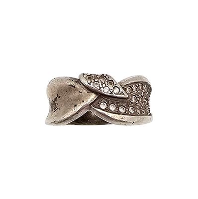 DQ Cubic Zirconia Sterling Silver Cocktail Ring Size 6 4.2 G