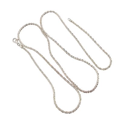 Sterling Silver Long Serpentine Chain Necklace 13.8 G. Sterling Silver Long serpentine Chain