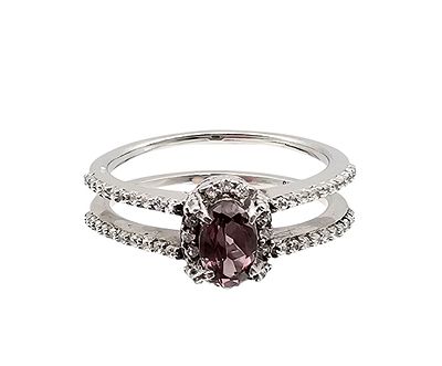 STS Rhinestone Sterling Silver Cocktail Ring Size 7.5 3.3 G