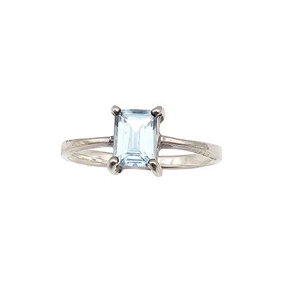 Topaz Sterling Silver Cocktail Ring Size 8.5 3.6 G