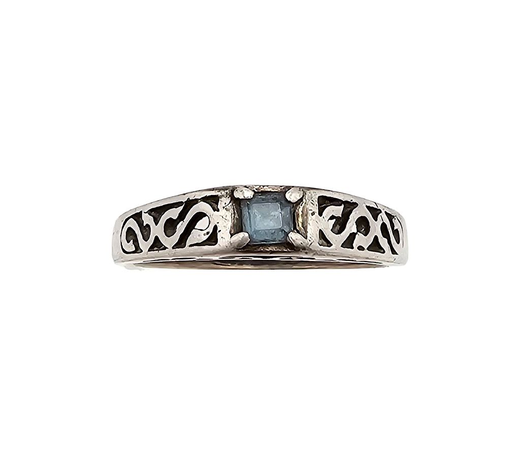 Lot 243: Topaz Sterling Silver Filigree Cocktail Ring Size 7.75 2.6 G