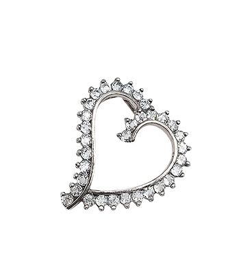 FAS Tourmaline Sterling Silver Heart Pendant 2.6 G