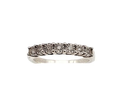 SUN Diamond Sterling Silver Cocktail Ring Size 8.25 3.1 G