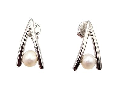 Affinity Pearl Sterling Silver Earrings 3.5 G