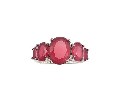 Rhinestone Sterling Silver Cocktail Ring Size 7.75 4.2 G