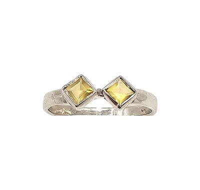 Rhinestone Sterling Silver Cocktail Ring Size 6.25 1.6 G