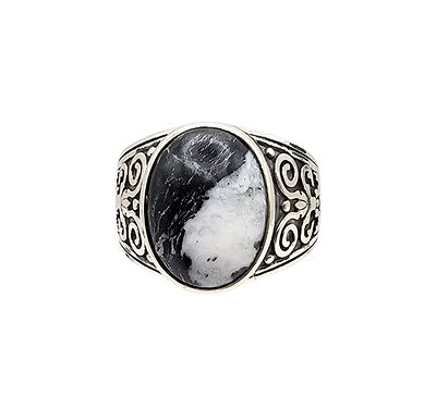 D'Joy Dendritic Opal Sterling Silver Ring Size 9.25 8.7 G
