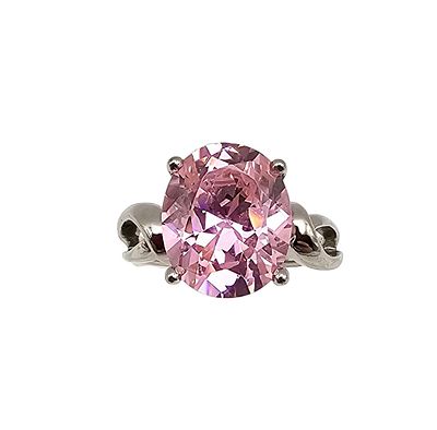 STS Cubic Zirconia Sterling Silver Cocktail Ring Size 5.75 5 G
