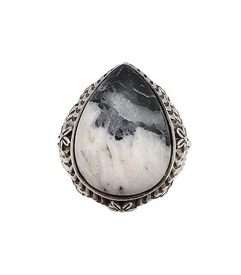 D'Joy Dendritic Opal Sterling Silver Ring Size 9.5 9.8 G