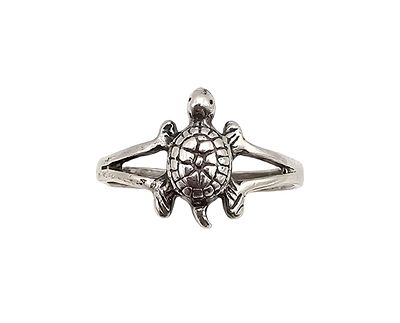 Sterling Silver Turtle Ring Size 7.5 2.6 G