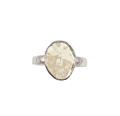 D'Joy Diamond Sterling Silver Cocktail Ring Size 7.75 3.8 G