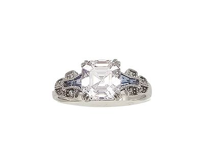 133188 Clear Stone Sterling Silver Cocktail Ring Size 9.5 3.8 G
