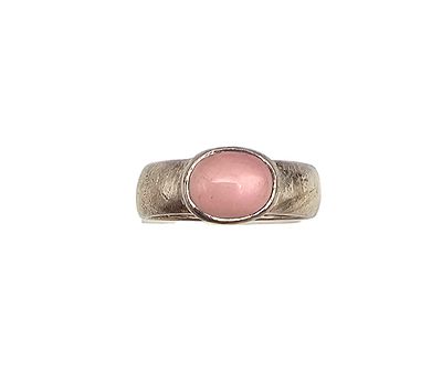 Rose Quartz Sterling Silver Ring Size 5.75 4.9 G