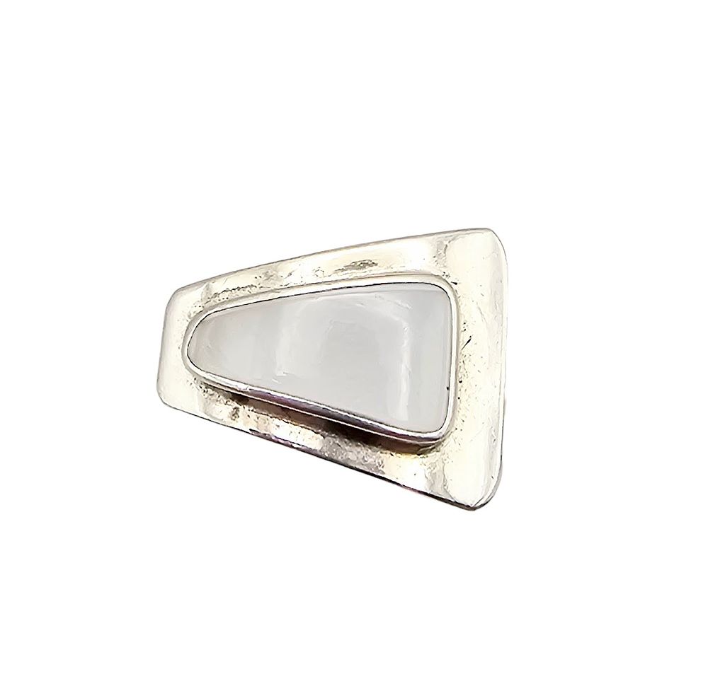 Lot 366: Mexico Mother Of Pearl Sterling Silver Ring Size 5.5 3 G