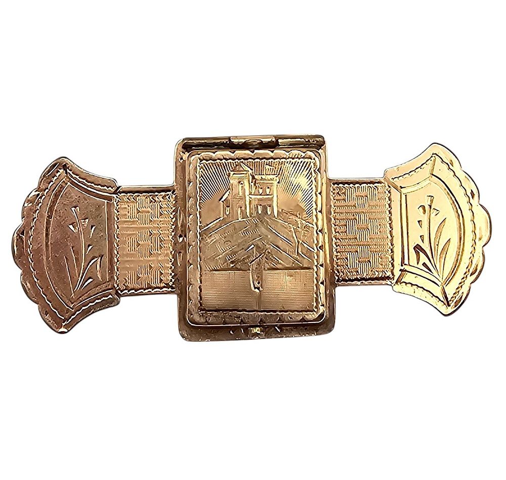 Lot 409: Victorian Vintage Gold Filled Bar Pin 9.4 G