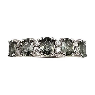 D'Joy Sapphire Sterling Silver Cocktail Ring Size 9.25 3.2 G