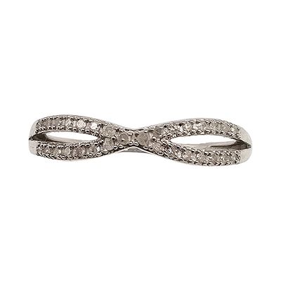 D'Joy Diamond Sterling Silver Cocktail Ring Size 9.5 1.6 G