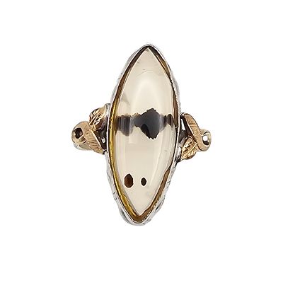 C&C Gold Filled Sterling Silver Moss Agate Ring Size 6.25 3.1 G. C&C Gold Filled Sterling