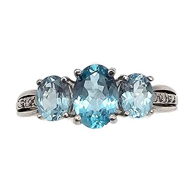 Rhinestone Sterling Silver Cocktail Ring Size 6.75 2.4 G