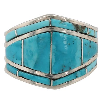 Claresse Kylestewa Navajo Sterling Kingman Turquoise Ring Sz. 8.5, 4g