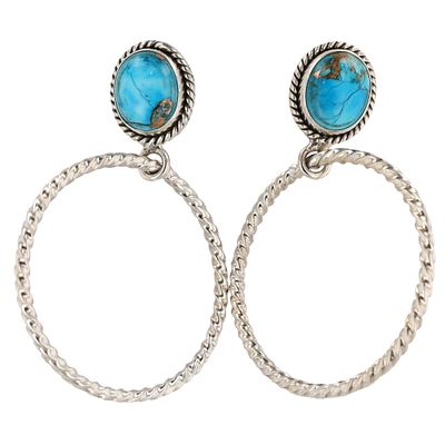 HaDa Collection Sterling Ice Blue Earrings 13g