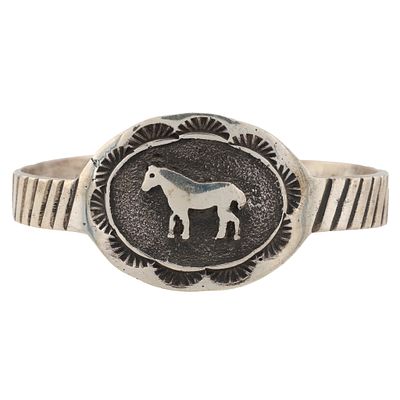 Emerson Kinsel Navajo Plain Silver Overlay Bracelet 42g