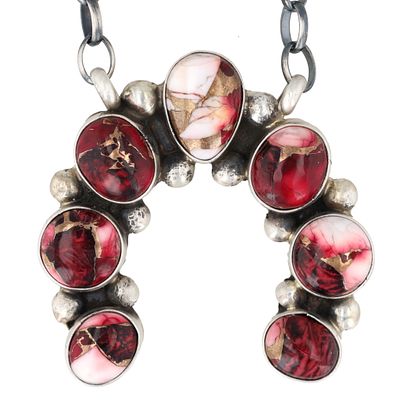 Augustine Largo Navajo Sterling Dahlia Rose Necklace 30g