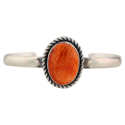 Antionette Martinez Navajo Spiny Oyster Sterling Silver Cuff Bracelet. An Antionette Martinez 