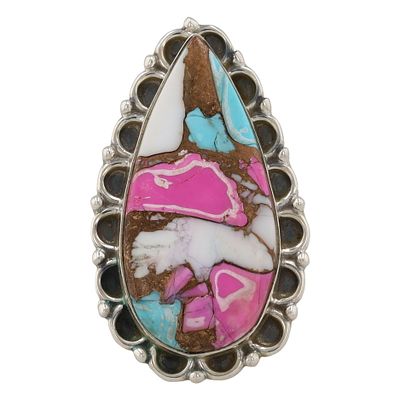 HaDa Collection Sterling Silver and Cotton Candy Ring. A HaDa sterling silver finger ring 