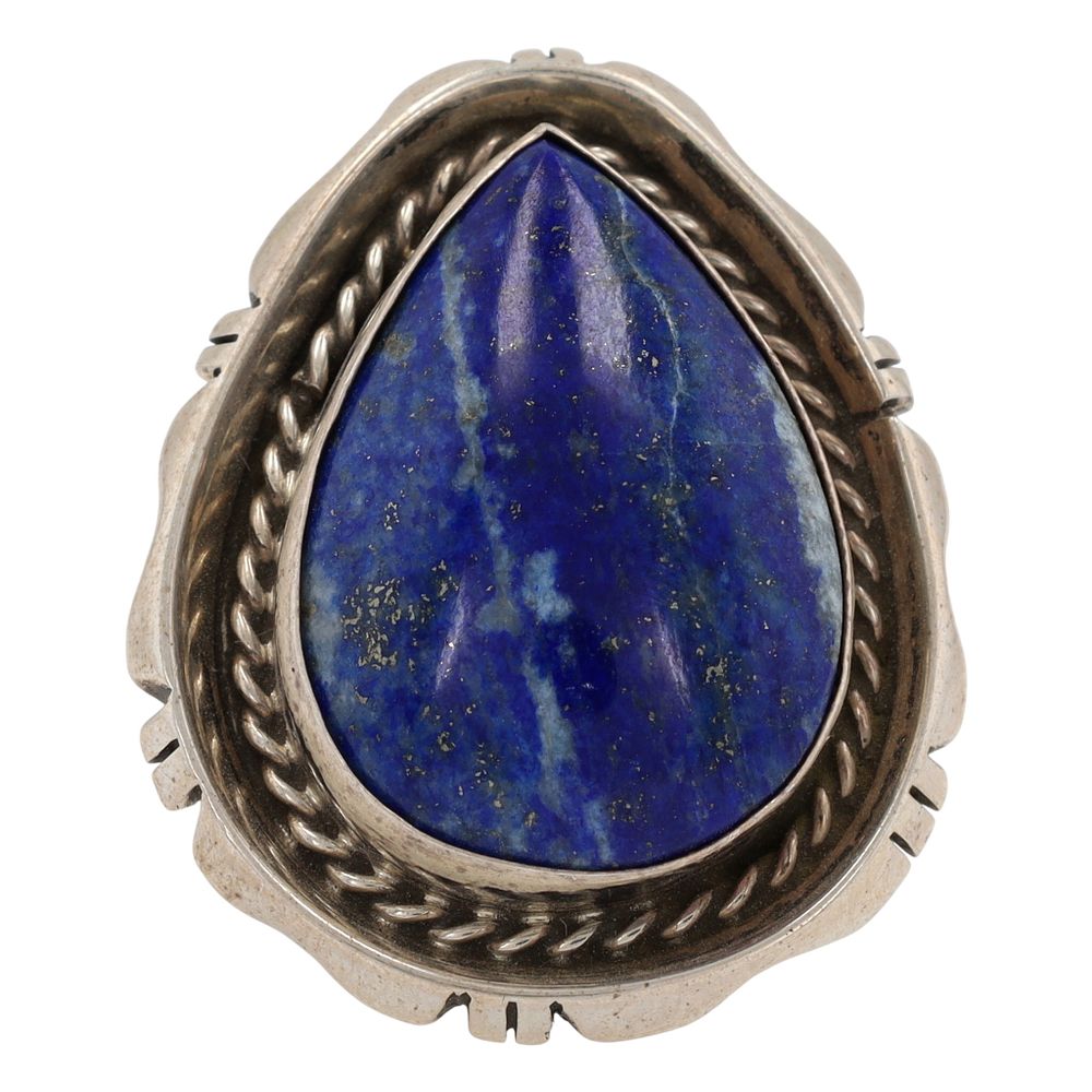 Lot 170: Betta Lee Navajo Sterling Lapis Ring