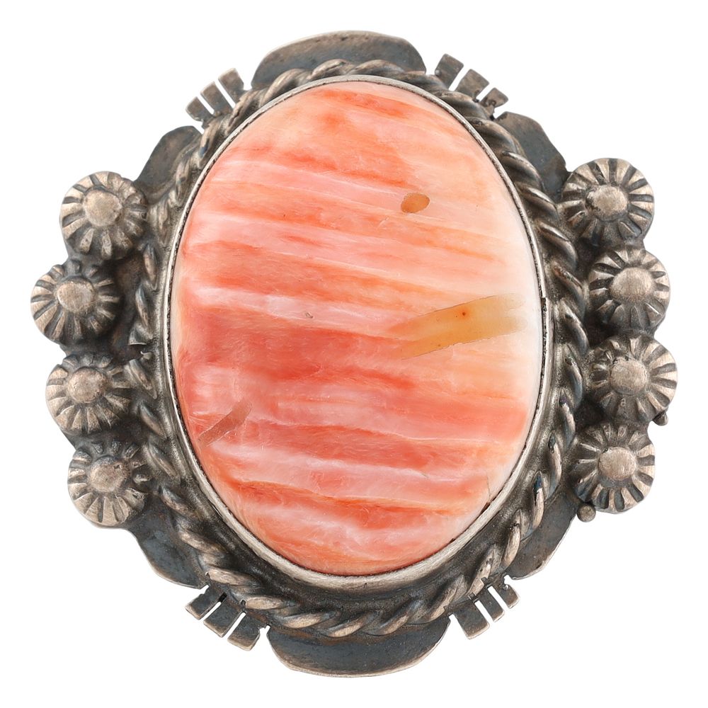 Lot 244: Betta Lee Navajo Sterling Spiny Oyster Ring