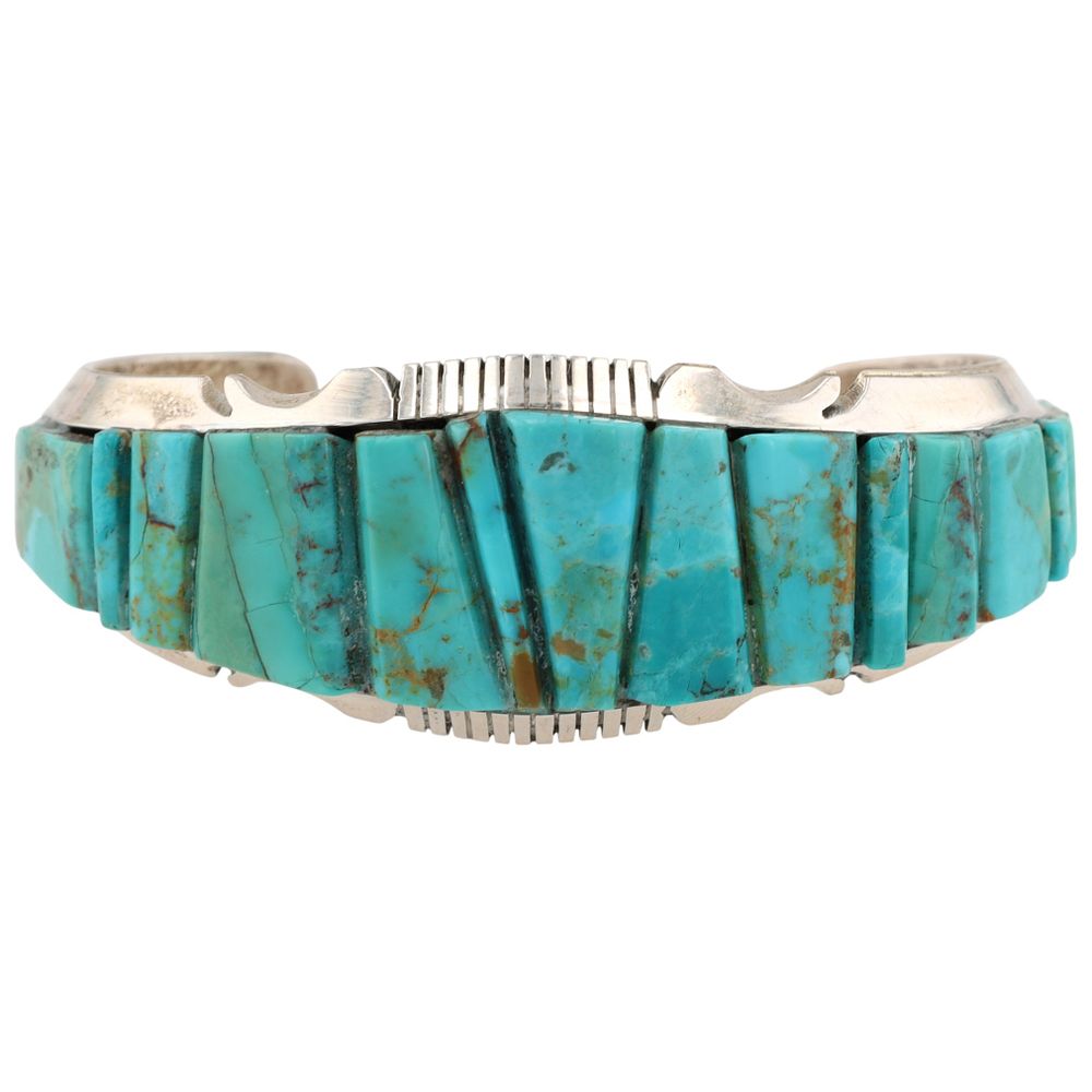 Lot 324: Steve Francisco Navajo Sterling Kingman Cuff Bracelet