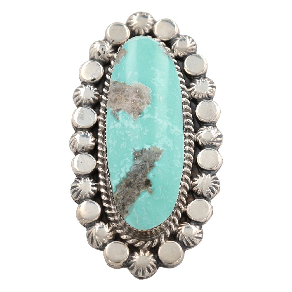 Lot 337: Navajo Bernita Begay Sterling Silver Turquoise Ring