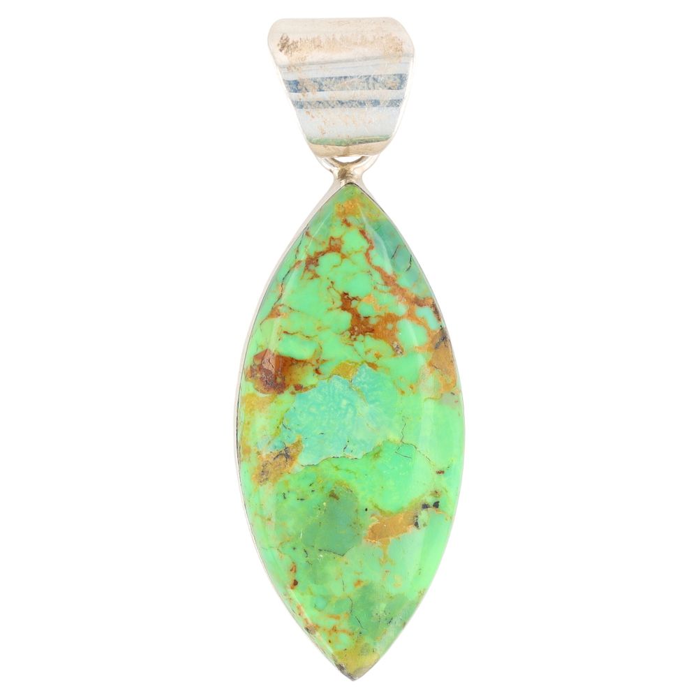 Lot 356: Larry Castillo Navajo Sterling Gaspeite Pendant