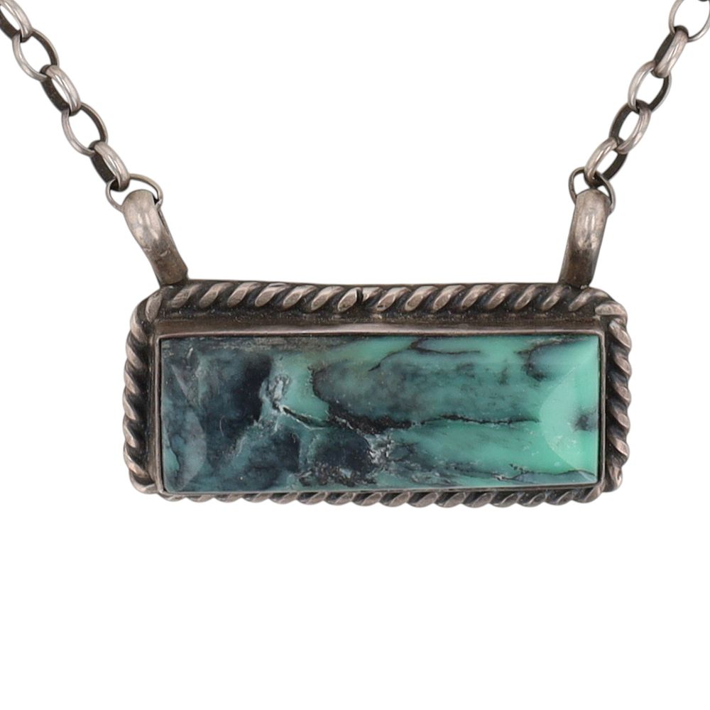 Lot 358: Augustine Largo Navajo Sterling Variscite Necklace