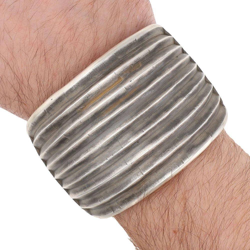 Lot 381: Emerson Bill Navajo Sterling Wide Cuff Bracelet