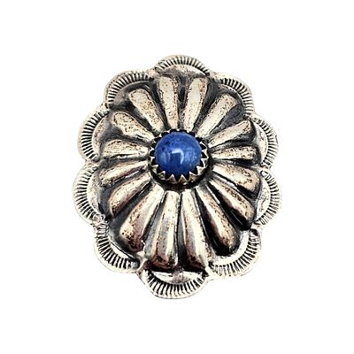 Navajo Sterling Adjustable Lapis Ring. Handcrafted adjustable ring made of sterling silver 