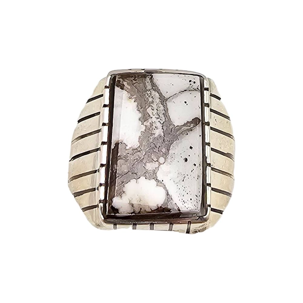 Lot 161: Ray Jack Navajo Sterling Wild Horse Ring Sz 8.5