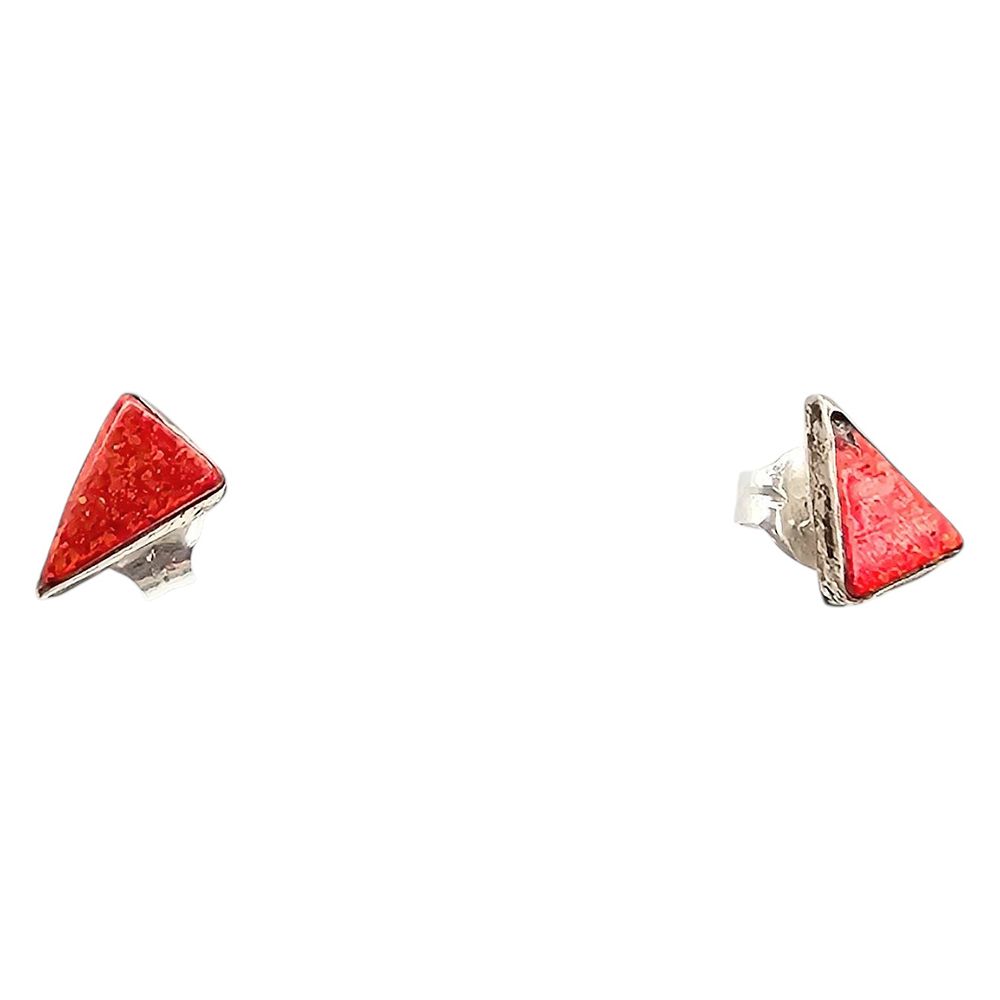 Lot 168: Angie Rosetta Zuni Sterling Opal Earrings