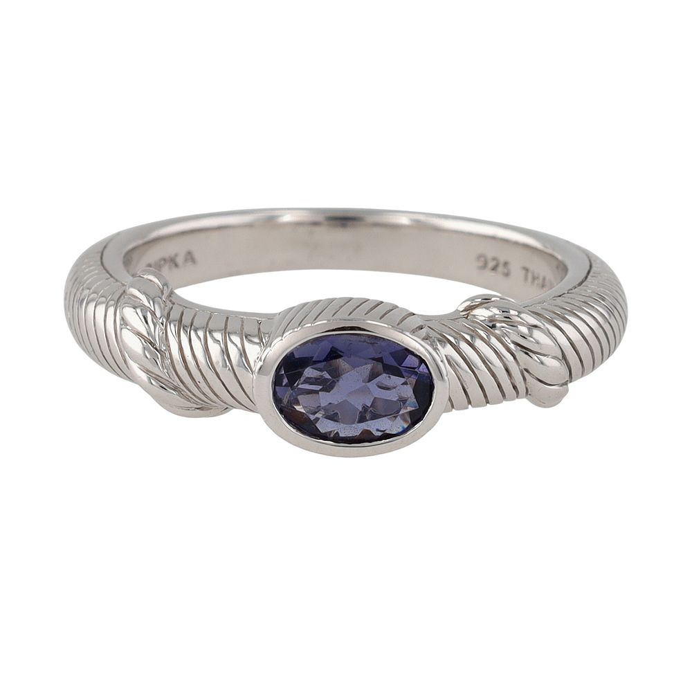 Lot 174: Judith Ripka Sterling Tanzanite Ring Sz 10