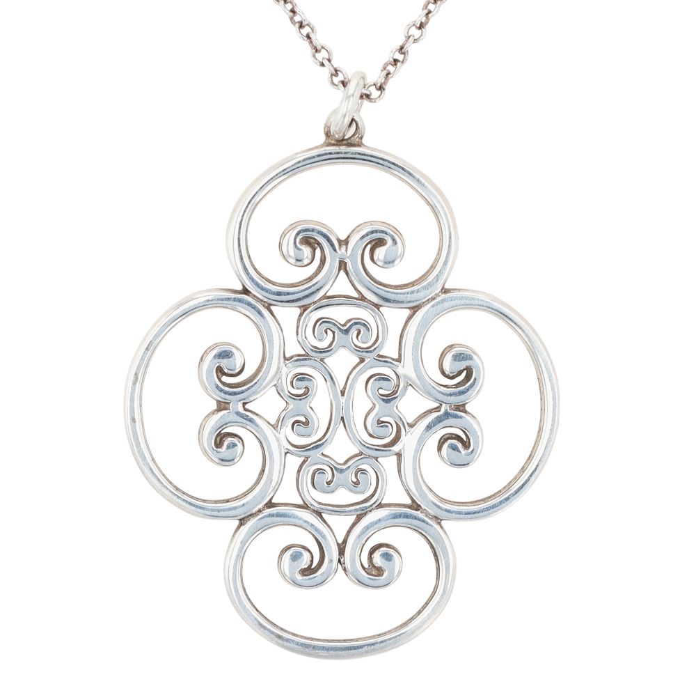 Lot 177: Tiffany & Co. Paloma Picasso Sterling Venezia Goldoni Quadruplo Necklace