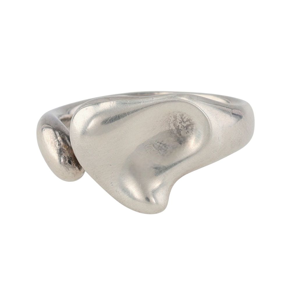 Lot 189: Tiffany & Co. Elsa Peretti Sterling Full Heart Ring Sz 4