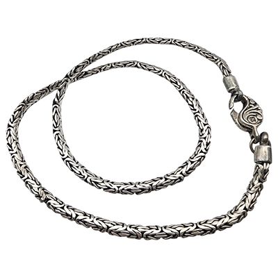 Signed Sterling Byzantine Chain Necklace - 21.5g
