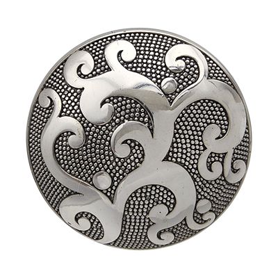 Sterling Pebble Circle Brooch Pendant. Big! Sterling Pebble Circle Brooch Pendant - 31g - some 