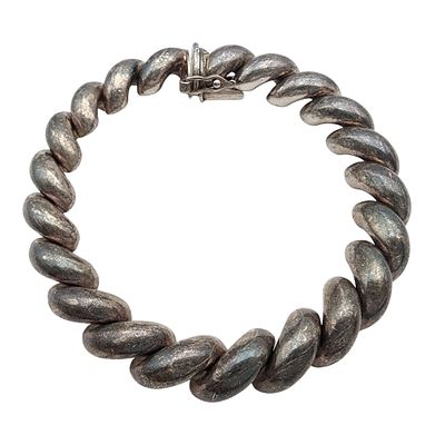 Italy Vintage Sterling San Marco Chain Bracelet - 21.1g
