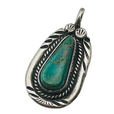 Navajo Malachite Sterling Pendant 4.23 G. Navajo malachite Sterling pendant 4.23 g