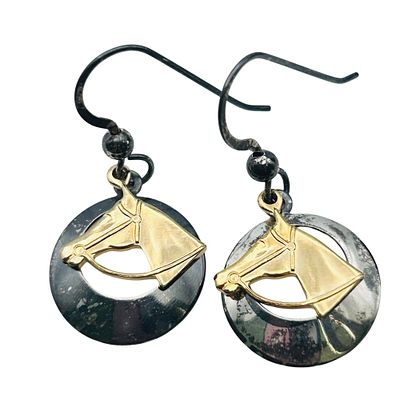 Southwest Sterling Horse Dangle Earrings 2.59 G. Southwest Sterling horse dangle earrings 2.59 g