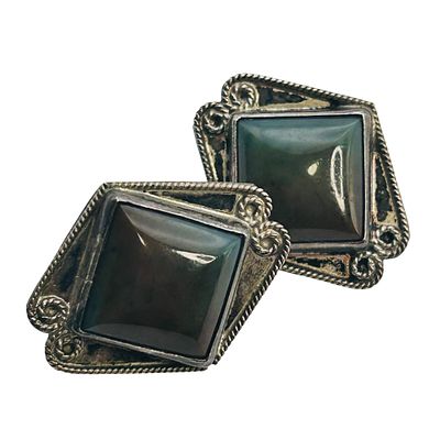 Navajo Jasper Sterling Screwback Clip On Earrings 9.4g. Navajo Jasper Sterling screwback clip on 