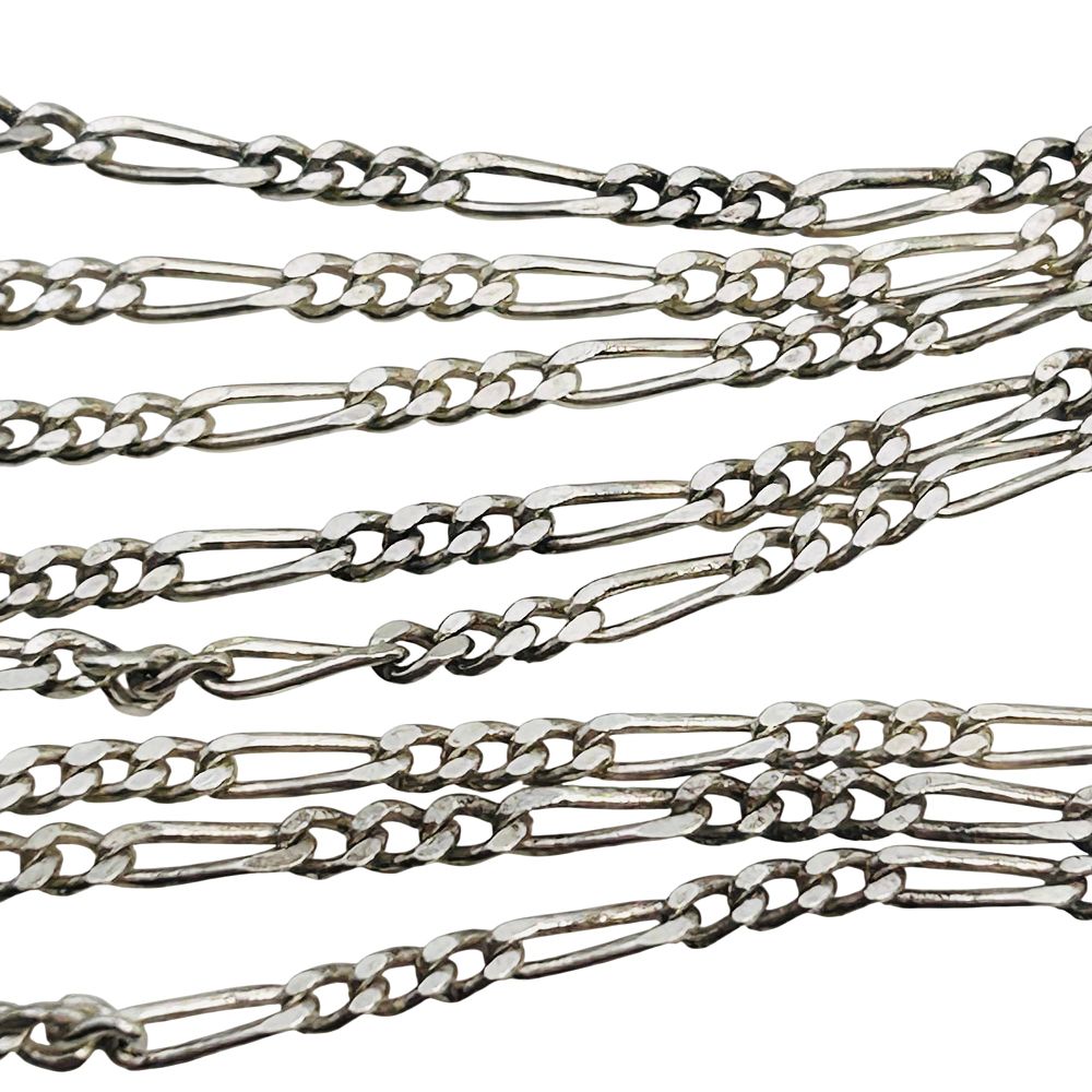 Lot 166: JTL Italy, Sterling Figaro Chain Necklace 2.93 G